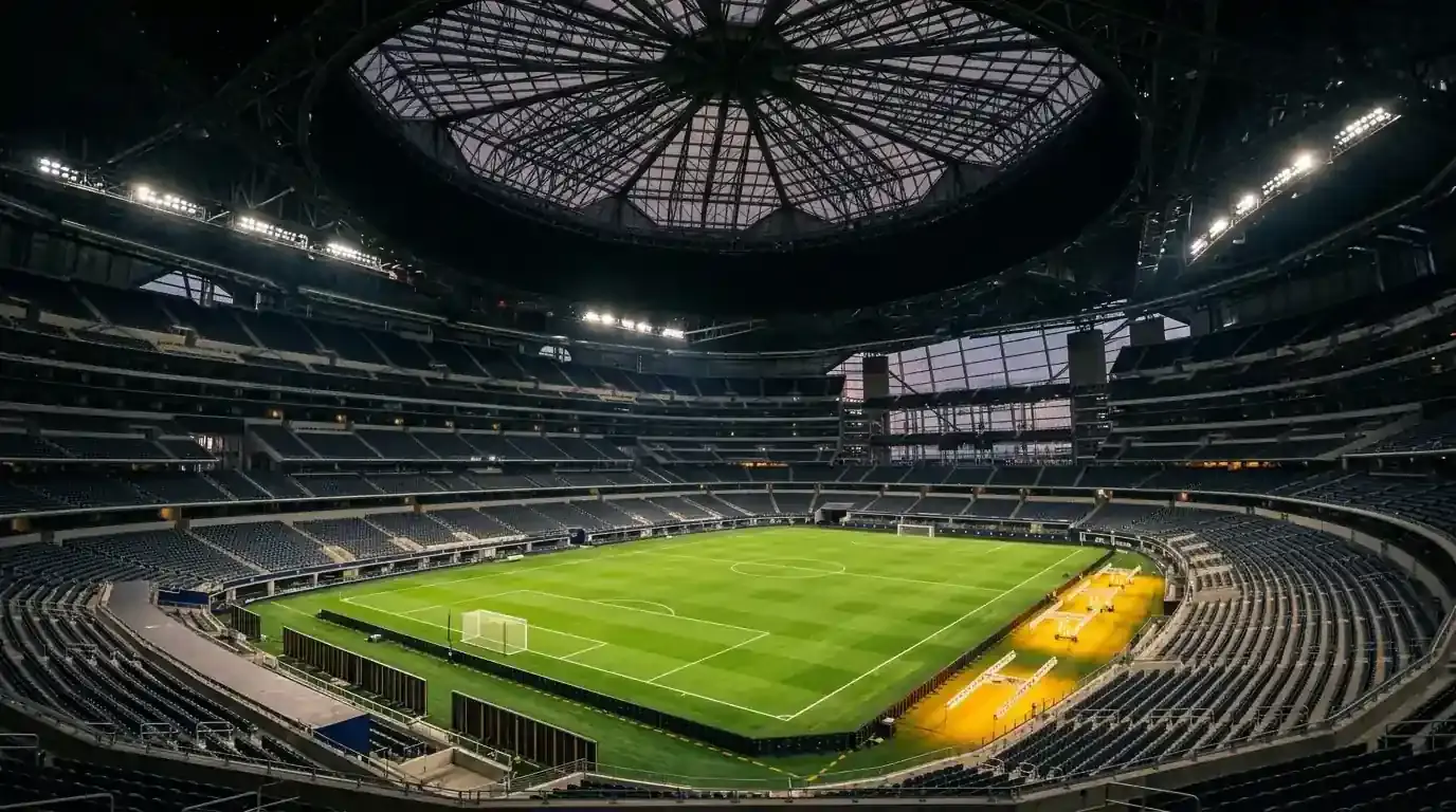 Zastřešený moderní stadion v Atlantě připravený na večerní semifinále MS 2026