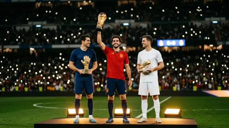 Individuální trofeje MS 2026: Rodri, Simón, Cubarsí