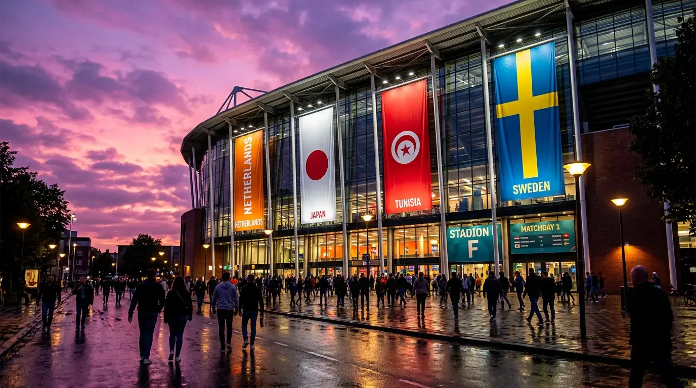 Skupina F na MS 2026 – Nizozemsko, Japonsko, Tunisko a Švédsko